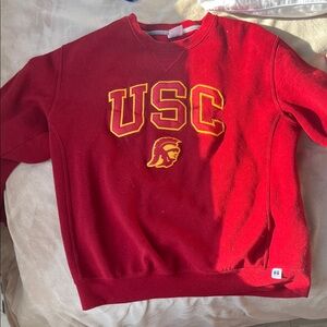 USC Red Crewneck Sweatshirt - Collegiate Logo